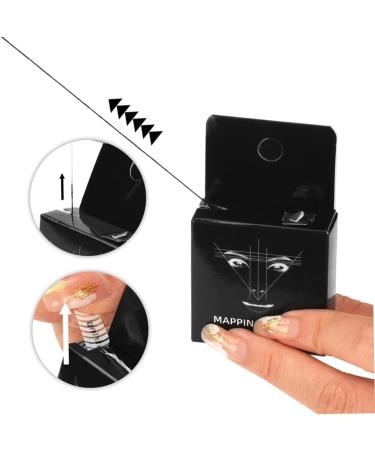 Healeved Eyebrow Ink Brow Map Line Cosmetic Measuring Tools Eyebrow Mapper Tool Eye Brow Corrector 4.6x1.8x7.5cm Black - Buy Online on GoSupps.com