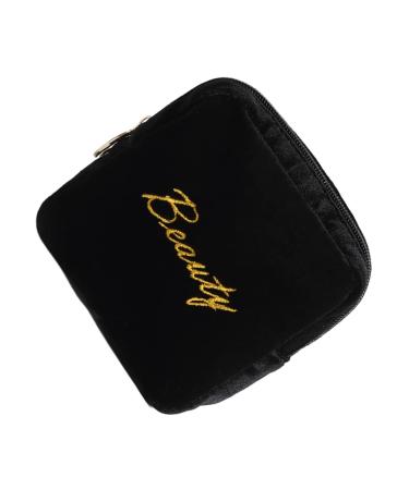 Gleavi bag for women's bandage storage bag travel women binding Pocket clear make-up bag transparent cosmetic bags wallet make-up bags laundry bag black 13x13x4cm