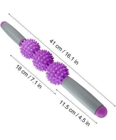 Dingln Yoga Stick & Muscle Roller - Spiky Ball for Back Arms Shoulders & Legs (Purple) | International Shipping Available - Buy Online on GoSupps.com