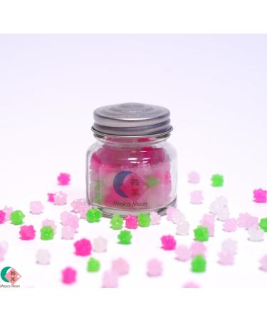 Buy Mayca Moon KONPEITO Candy - Sakura Flavor Tiny Japanese Sugar Candy in Glass Bottle (1.23oz/35g) | International Shipping Available - Buy Online on GoSupps.com