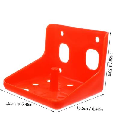 BESPORTBLE 2pcs Cattle and Sheep Lick Brick Box Plastic Tray Livestock Feeder Poultry Breeding Equipment Animal 16.6x16.6cm Orange - Buy Online on GoSupps.com