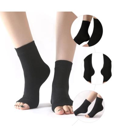 Shop Hemoton Ankle Compression Socks - 2 Pairs for Peroneal Tendonitis Relief | Comfortable Cotton Sleeve for Men & Women - Heel Protectors in Black 25x7CM - Buy Online on GoSupps.com