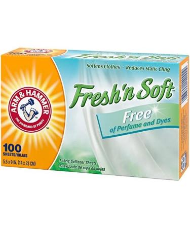 ARM & HAMMER Fabric Softener Sheets - Perfume & Dye Free 100 Ct | Premium International Shipping - Buy Online on GoSupps.com