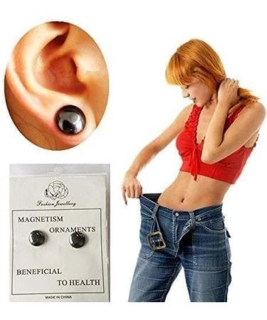 Weight Loss Earrings - Black Magnetic Acupressure Earrings for Health | Bio Magnet Therapy - Buy Online on GoSupps.com