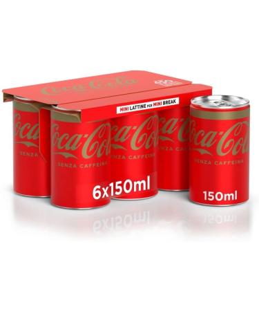 Coca Cola Mini Senza Caffeina Pack of 48 cans of soft drinks 150 ml caffeine-free caffeine-free