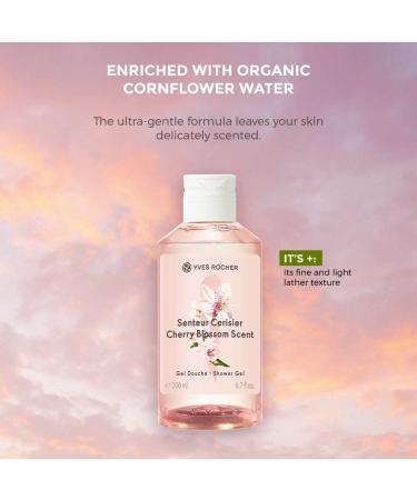 Yves Rocher Cherry Blossom Shower Gel 200ml - Floral Scented Body Wash for Radiant Skin - International Shipping Available - Buy Online on GoSupps.com