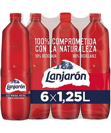 Lanjar n Set of 6 mineral water bottles 100% recycled plastic Natural 1.25 l - Buy Online on GoSupps.com