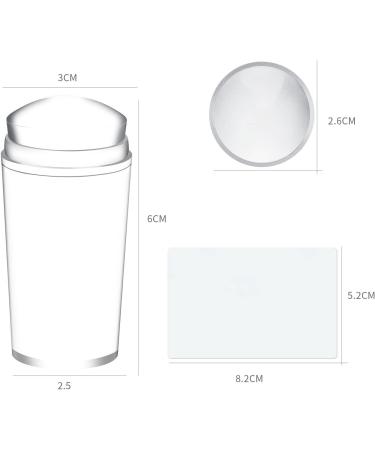 WOSO One Piece Clear Silicone Jelly Stamper With Scraper Clear Nail Art Jelly Stamper Nail Art Stamping Stamper for Manicure Tools - Buy Online on GoSupps.com