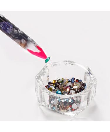 AMZLORD 4/12PCS Rhinestone Picker Pencil Set Self Adhesive Crystal Gem Pick Up Tools with Pencil Sharpener Dotting Wax Pen Nail Dotting Wax Pen Rose Red-12PCS - Buy Online on GoSupps.com