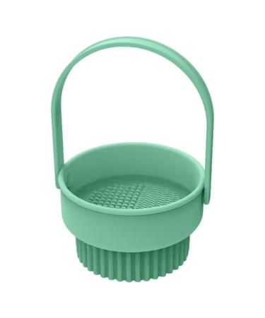 Brush Cleaning Bowl Silicone Makeup Brush Drying Hanging Bowl Hanging Flat Makeup Brush Drying Rack Hanging Hook Bowl Portable Drying Hanging Tool for Makeup Brushes and Sponge Eggs Green