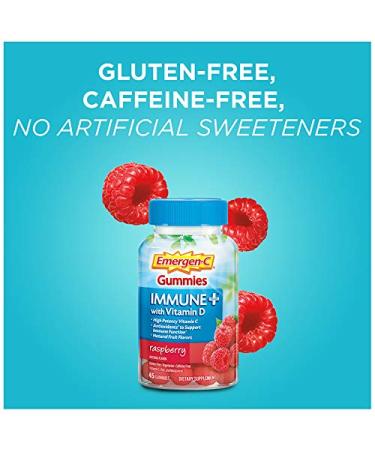 Emergen-C Gummies Immune Plus Vitamin D Raspberry 45 Gummies x 2 Pack - Buy Online on GoSupps.com
