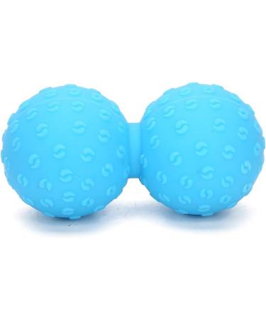 Double Massage Balls for Myofascial Relaxation | Peanut-Shaped Lacrosse Roller for Back Neck Foot & Shoulder - Blue - Buy Online on GoSupps.com