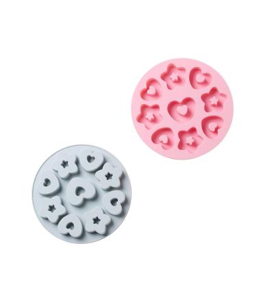 Zerodeko 2pcs Donut Mold Silicone Molds Heart Decor Heart Cake Pan Heart Pudding Mold De para Gelatinas Biscuits Mold Biscuits Mould Fondant Mold Fudge Food Supplement Box Silica Gel Baby 20.5X20.5X2CM