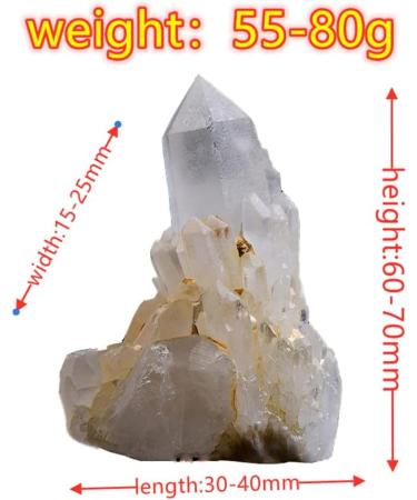 1PCS Natural Crystal Raw Quartz Cluster Clear White Stone Crystal Point Specimen Home Decor Raw Crystals - Buy Online on GoSupps.com
