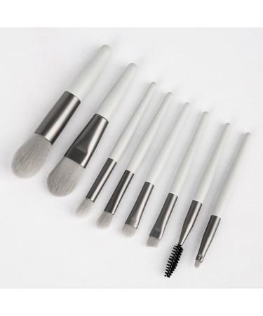 8 Pieces Travel Makeup Brushes with Bag Set Mini Makeup Brushes for Face Foundation Blush Eyeshadow (Gray) - Buy Online on GoSupps.com