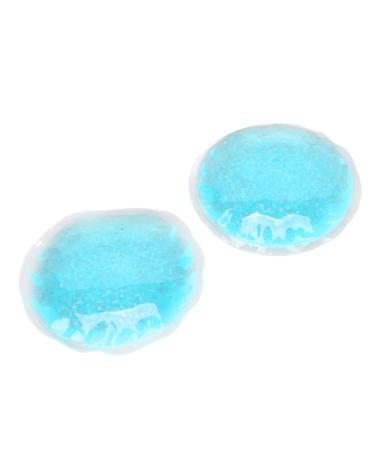 Jiawu Jiawu 1 Pair of Ice Gel Eye Pads Hot and Cold Compress Round Blue Eye Pads Refreshing Pack for Men and Women Easy to Clean Lightweight Size
