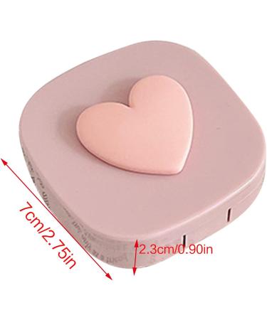 Aooower Eye Contacts Etui - Travel-Friendly Sweet Heart Design for Girls & Women | Leakage-Proof Compact Contact Lens Holder (Violet Square & Heart) - Buy Online on GoSupps.com