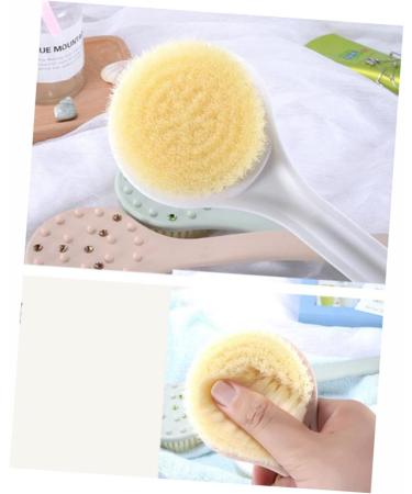 Healeved Body Shower Brush - White Handle Bathing Massage Tool - Buy Online on GoSupps.com