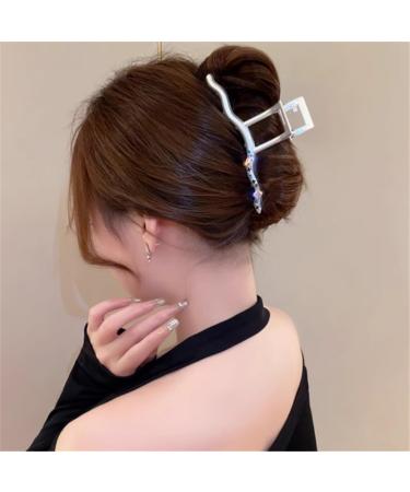 LNYHLXS Star colored diamonds metal frosted hair clips female back of the plate hair large shark clip scrunchy clip - Buy Online on GoSupps.com