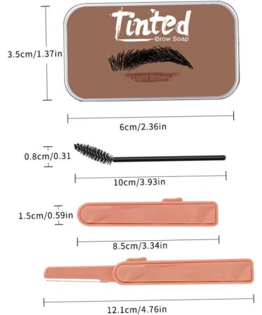 eyebrow shaping wax Eyebrow Soap Kit Long Lasting Eyebrow Styling Shaping Wax with Brow Trimmer Brush Brown - Buy Online on GoSupps.com
