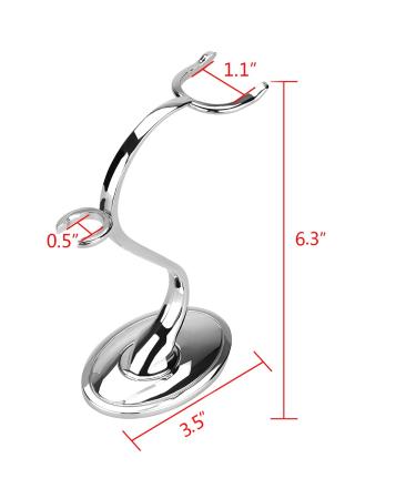 Linkidea Stainless Steel Razor Holder Stand - Non-Slip Shaving Brush Organizer for Bathroom & Shower - Compatible with Vikings Blade the Chieftain (Chrome - Buy Online on GoSupps.com