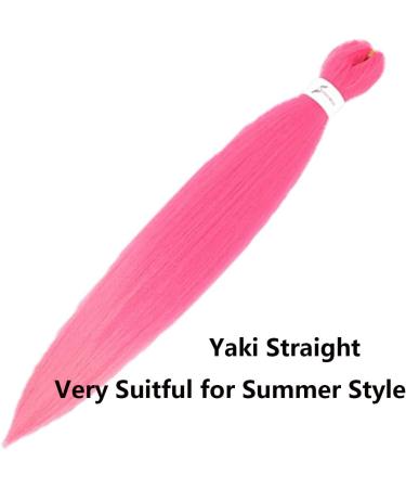 Pre-stretched Braiding Hair 6 Packs Kanekalon Synthetic Fiber itch Free Crochet EZ Braids Soft Yaki Texture Braiding Hair Extensions (Pink#) 26 Inch (Pack of 6) Pink# - Buy Online on GoSupps.com