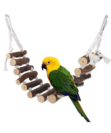 Bird toys vegen bird wood ladder toy with landing site bird cage Accessories for budgie parrot parrots gray parrot nymphensittiche finchen sitt che kakadus aras wood (1stk.) - Buy Online on GoSupps.com
