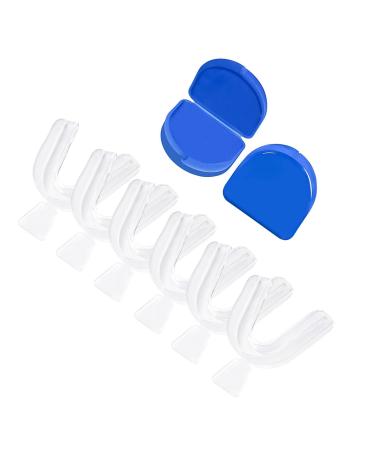 6PCS Teeth Whitening Tray Kit Mouth Trays Thermoform Moldable Teeth Tray for Whitening & 2 Tooth Boxes Oral Care Thin Moldable Mouth Tray Kits