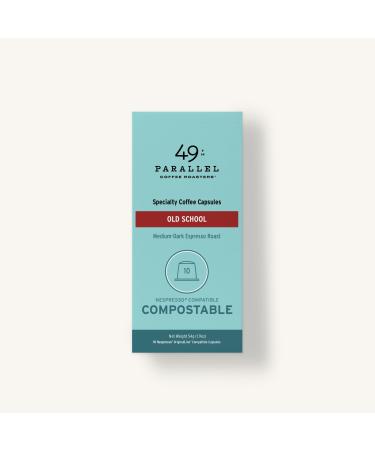 49th Parallel Coffee Roasters - Specialty Coffee Capsules (10 Capsules (1.9oz) Old School Espresso Capsule) Old School Espresso Capsule 1 count (Pack of 10)