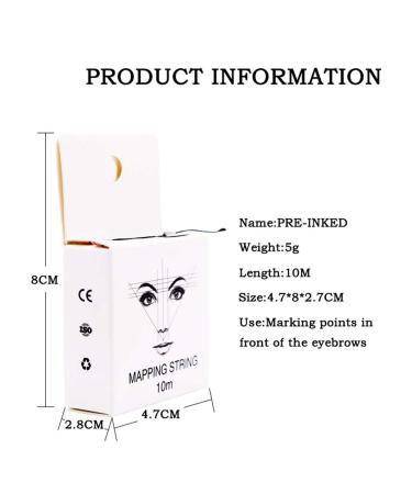 Pre-in-Ent Mapping Strings for Microblading | PMU Brow Mapping Thread - 10m (1 Pack) for Perfect Eyebrows - Buy Online on GoSupps.com