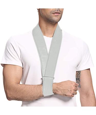 Supegear arm loop light adjustable neck support immobilizer simple arm loop breathable shoulder support for men and women gray gray standard