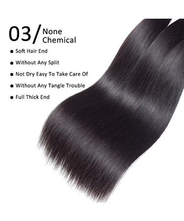 Kapelli 10A Brazilian Virgin Hair Bundles - 4 Pack (14-20 Inch) Straight Human Hair Extensions - Naturals Black - Buy Online on GoSupps.com