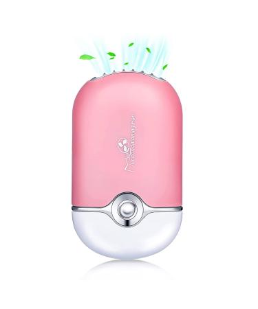 TOEDO USB Eyelash Fan Mini Lash Fan Dryer Handheld Fan Air Conditioning Blower with Built in Sponge for Eyelash Extension Pink