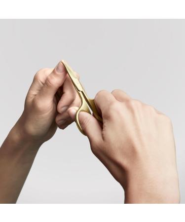 ZWILLING Combi Nail Scissors (Scissors for Nails and Cuticles Curved Edge and Fine Tip for Precise Cut) Premium Gold 90 mm - Buy Online on GoSupps.com