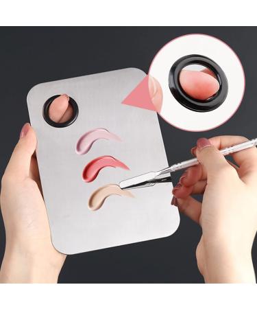 6x4 Stainless Steel Makeup Mixing Palette with Spatula Tool - Professional Cosmetic Artist Blending Palette for Foundation Mixing - Buy Online on GoSupps.com