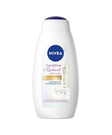 NIVEA Sensitive & Radiant Body Wash with Nourishing Serum 20 fl oz (591 ml)