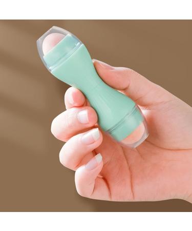Oil-Absorbing Volcanic Roller | Double Head Facial Scooter with Interchangeable Balls | Portable Oil Control Green B - Buy Online on GoSupps.com