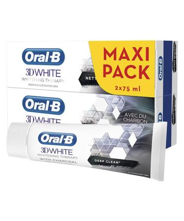 Oral-B Whitening Toothpaste 3D White Whitening Therapy Intense Cleaning Pack of 2 x 75ml