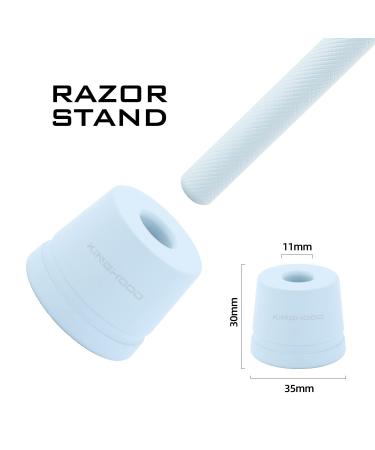 Kinghood Double Edge Safety Razor with Stand - 10 Blade Pack (Pink/Blue) | For Men and Women - Buy Online on GoSupps.com