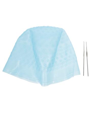 1 Set Hair Color Highlighter Cap Salon Hair Coloring Dye Cap Hair Bleaching Kit Hair Bleaching Cap Color Hair Dye Hair Coloring Caps Colored Hat Crochet Stainless Steel Clamshell 22X16X1CM blue