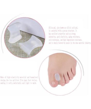 DEAVER Silicone Toe Separators - 2 Pairs Large, Transparent Splitter for Bunion Relief and Toe Alignment - Thumb Valgus Corrector and Pain Relief - Buy Online on GoSupps.com
