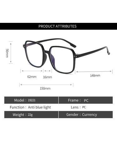 PARWANA Oversized Blue Light Blocking Reading Glasses +150 Pink | Square Fatigue Relief Computer Readers - International Shipping Available - Buy Online on GoSupps.com