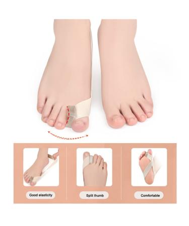 Hallux Valgus Corrector - Gel Bunion Corrector for Men and Women, Toe Separator & Straightener for Bunion Pain Relief - Day/Night Support (Large Skin) - Buy Online on GoSupps.com