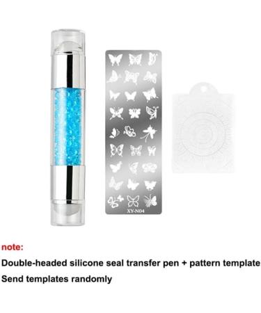 Nail Stamper Kit Nail Printing Tool Nail Polish Pattern Making Aids Nails Seal Mold Nail Stamp Plate Blue Nail Seal - Buy Online on GoSupps.com