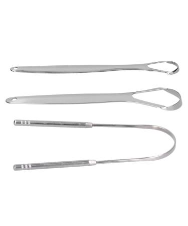 3PCs tongue scraper stainless steel cleaner ergonomic handle tongue scraping tongue cleaning tongue care tool for improved taste