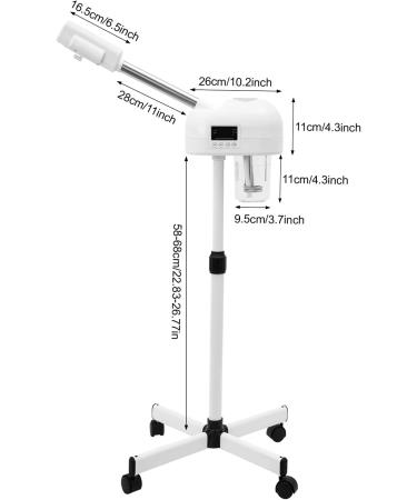  FUROMG Professional facial steamer with ozone and hot steam function 220V with LCD control panel for deep facial care at home and in the salon eliminates blackheads and - Buy Online on GoSupps.com