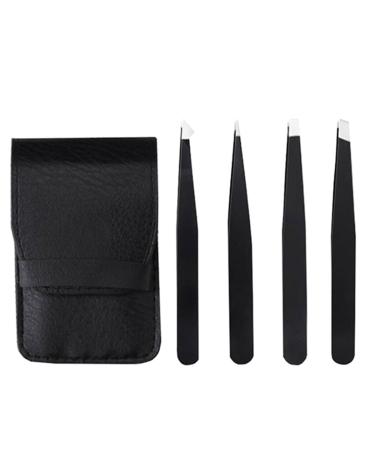 Mini Stainless Steel Eyebrow Trimming Set 4 Pair of Professional Reusable Eyebrow Tools Eyebrow Tweezers Kit