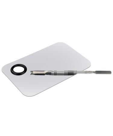 Pro Stainless Steel Makeup Palette Spatula Tool for Nail Art & Eye Shadow - Professional Pigment Blending, Lightweight - 5.9 x 3.9 inches - Buy Online on GoSupps.com