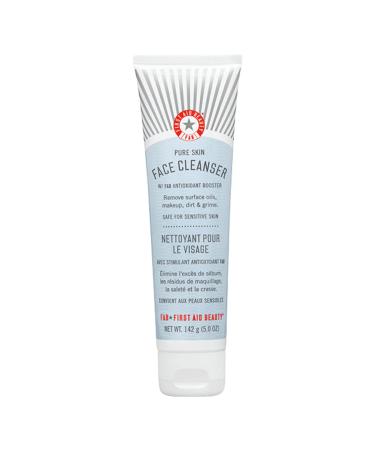 First Aid Beauty Pure Skin Face Cleanser, Sensitive Skin Cream Cleanser with Antioxidant Booster, 5 oz. 5 Ounce (Pack of 1)
