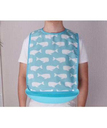 Adult Bibs Reusable Waterproof Adult Bibs with Crumb Catcher Dining Clothing Protectors for Elderly Women Men - Buy Online on GoSupps.com